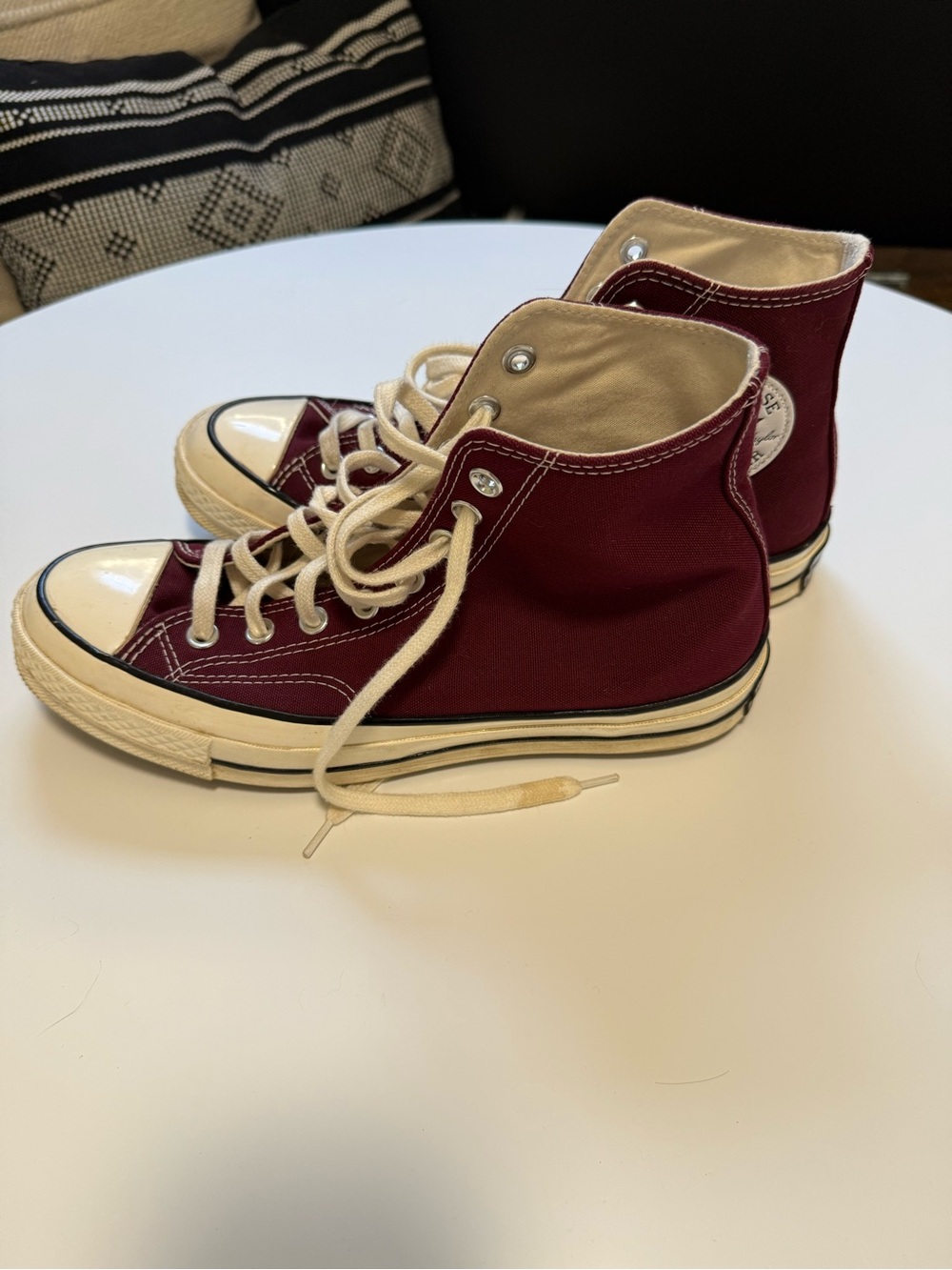 Converse Chuck Taylor Casual Maroon High-Top Sneakers - Picture 4 of 7